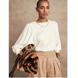 BANANA REPUBLIC: Cotton Volume-Sleeve Top (NWT)